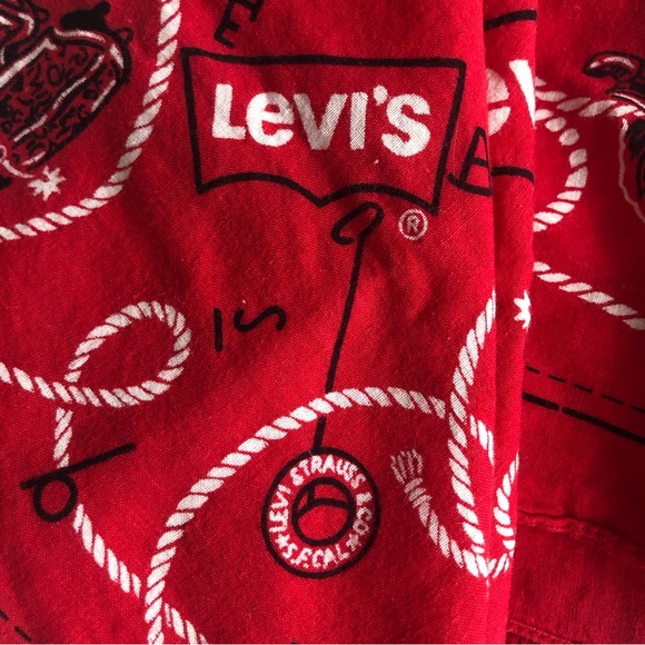 Levi's 1960's red vintage western cotton bandana Unisex - Picture 7 of 9